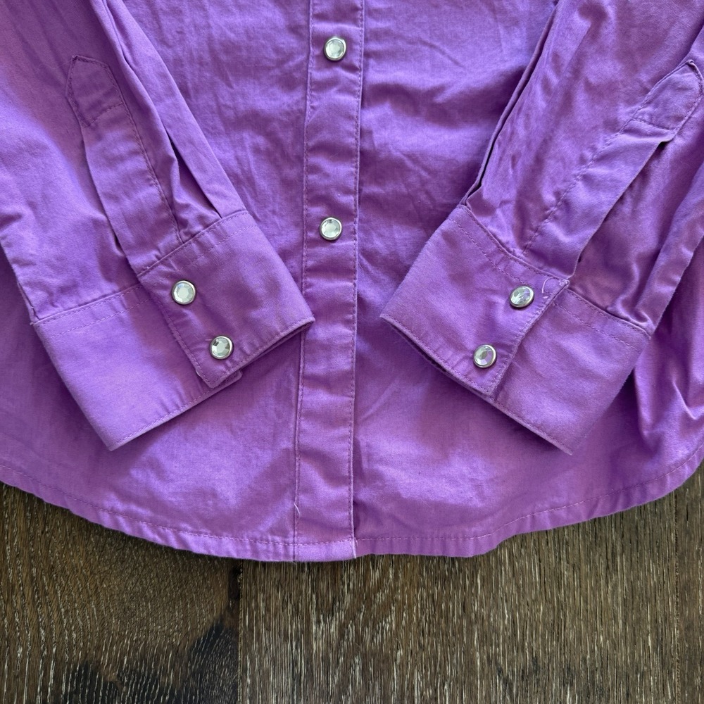 Wrangler Women's Crystal Pearl Snap Shirt Size M Studded Embroidered Western - Picture 8 of 11